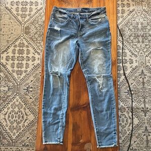 A.N.A. Jeggings Blue Distressed Women Jeans